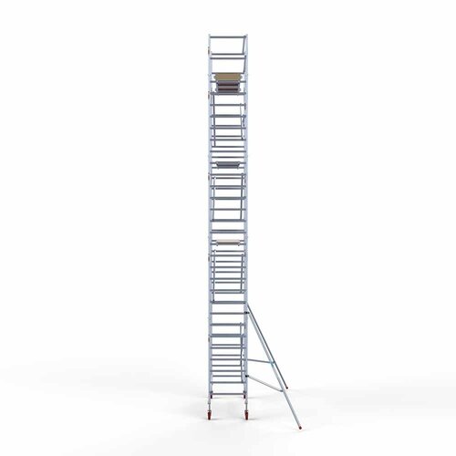 Andamio móvil básico de 90 x 250 x 10,2 m de altura de trabajo con plataforma ligera Euroscaffold Andamio móvil básico de 90 x 250 x 10,2 m de altura de trabajo con plataforma ligera