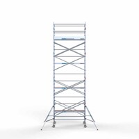 Euroscaffold Andamio móvil completo 135 x 250 x 9,2 m altura de trabajo Euroscaffold Andamio móvil completo 135 x 250 x 9,2 m altura de trabajo