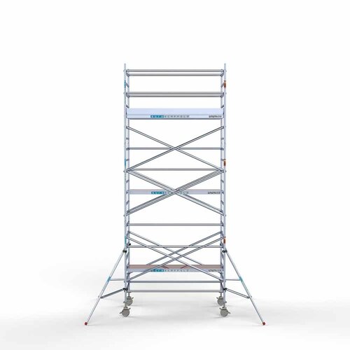 Andamio móvil completo 135 x 250 x 7,2 m altura de trabajo Euroscaffold Andamio móvil completo 135 x 250 x 7,2 m altura de trabajo