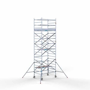 Euroscaffold Andamio móvil completo 135 x 190 x 7,2 m altura de trabajo Euroscaffold Andamio móvil completo 135 x 190 x 7,2 m altura de trabajo