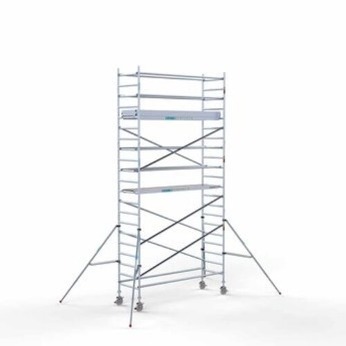 Remolque para andamios + Andamio rodante completo 90 x 305 x 7,2 m altura de trabajo Euroscaffold Remolque para andamios + Andamio rodante completo 90 x 305 x 7,2 m altura de trabajo