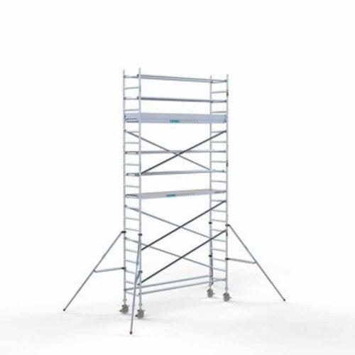 Remolque para andamios + Andamio rodante completo 75 x 305 x 7,2 m altura de trabajo Euroscaffold Remolque para andamios + Andamio rodante completo 75 x 305 x 7,2 m altura de trabajo