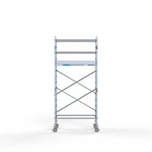 Remolque para andamios + Andamio rodante completo 90 x 250 x 5,2 m altura de trabajo Euroscaffold Remolque para andamios + Andamio rodante completo 90 x 250 x 5,2 m altura de trabajo