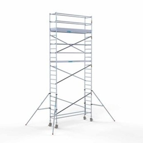 Remolque para andamios + Andamio rodante completo 75 x 305 x 8,2 m altura de trabajo Euroscaffold Remolque para andamios + Andamio rodante completo 75 x 305 x 8,2 m altura de trabajo