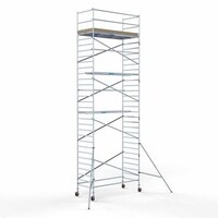 Euroscaffold Remolque para andamios + andamio rodante básico 135 x 305 x 11,2 m Euroscaffold Remolque para andamios + andamio rodante básico 135 x 305 x 11,2 m