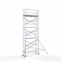 Euroscaffold Andamio móvil básico de 75 x 305 x 9,2 m de altura de trabajo con plataforma ligera Euroscaffold Andamio móvil básico de 75 x 305 x 9,2 m de altura de trabajo con plataforma ligera