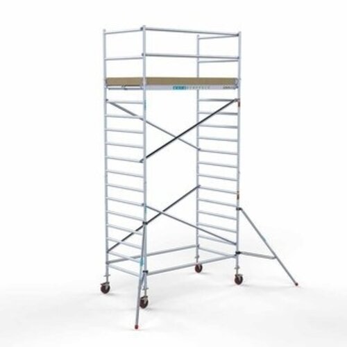 Remolque para andamios + andamio rodante básico 135 x 250 x 7,2 m Euroscaffold Remolque para andamios + andamio rodante básico 135 x 250 x 7,2 m