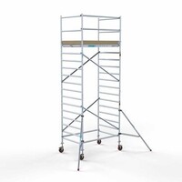 Euroscaffold Remolque para andamios + andamio rodante básico 135 x 190 x 7,2 m