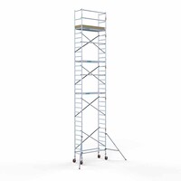 Euroscaffold Andamio móvil básico de 75 x 190 x 10,2 m de altura de trabajo con plataforma ligera Euroscaffold Andamio móvil básico de 75 x 190 x 10,2 m de altura de trabajo con plataforma ligera