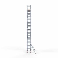 Euroscaffold Andamio móvil básico de 75 x 190 x 10,2 m de altura de trabajo con plataforma ligera Euroscaffold Andamio móvil básico de 75 x 190 x 10,2 m de altura de trabajo con plataforma ligera