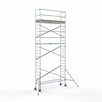 Euroscaffold Andamio móvil básico de 75 x 305 x 8,2 m de altura de trabajo con plataforma ligera