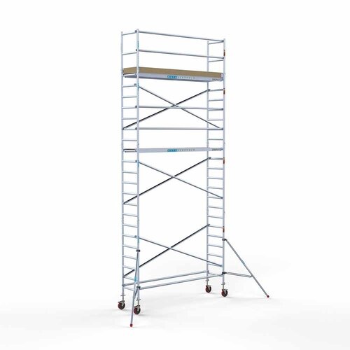 Euroscaffold Andamio móvil básico de 75 x 305 x 8,2 m de altura de trabajo con plataforma ligera