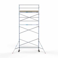 Euroscaffold Andamio móvil básico de 75 x 305 x 8,2 m de altura de trabajo con plataforma ligera