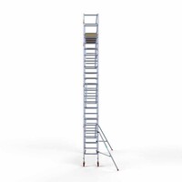 Euroscaffold Andamio móvil básico de 75 x 305 x 8,2 m de altura de trabajo con plataforma ligera