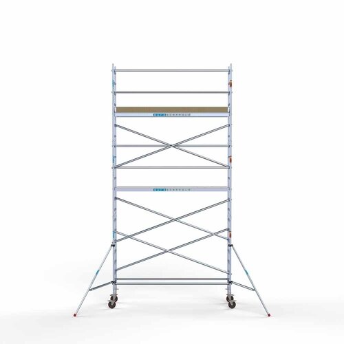 Andamio móvil Base 75 x 305 x 7,2 m altura de trabajo con plataforma ligera Euroscaffold Andamio móvil Base 75 x 305 x 7,2 m altura de trabajo con plataforma ligera