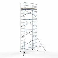 Euroscaffold Remolque para andamios + andamio rodante básico 135 x 305 x 10,2 m Euroscaffold Remolque para andamios + andamio rodante básico 135 x 305 x 10,2 m