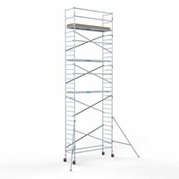 Euroscaffold Remolque para andamios + andamio rodante básico 90 x 305 x 10,2 m Euroscaffold Remolque para andamios + andamio rodante básico 90 x 305 x 10,2 m