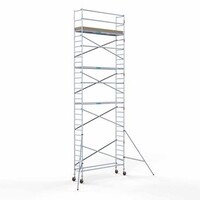 Euroscaffold Remolque para andamios + andamio rodante básico 75 x 305 x 10,2 m Euroscaffold Remolque para andamios + andamio rodante básico 75 x 305 x 10,2 m