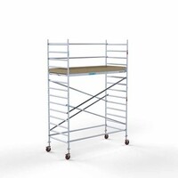 Euroscaffold Remolque para andamios + andamio rodante básico 135 x 305 x 5,2 m Euroscaffold Remolque para andamios + andamio rodante básico 135 x 305 x 5,2 m