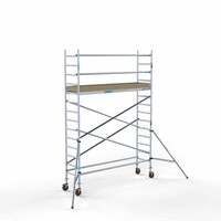 Euroscaffold Remolque para andamios + andamio rodante básico 75 x 305 x 5,2 m Euroscaffold Remolque para andamios + andamio rodante básico 75 x 305 x 5,2 m