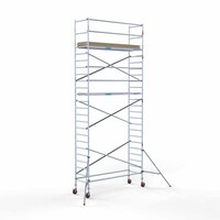 Euroscaffold Remolque para andamios + andamio rodante básico 90 x 305 x 8,2 m Euroscaffold Remolque para andamios + andamio rodante básico 90 x 305 x 8,2 m