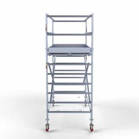 Euroscaffold Andamio móvil completo 135 x 305 x 4,2 m altura de trabajo Euroscaffold Andamio móvil completo 135 x 305 x 4,2 m altura de trabajo