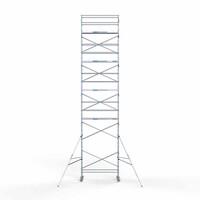 Euroscaffold Andamio móvil completo 90 x 250 x 12,2 m de altura de trabajo Euroscaffold Andamio móvil completo 90 x 250 x 12,2 m de altura de trabajo