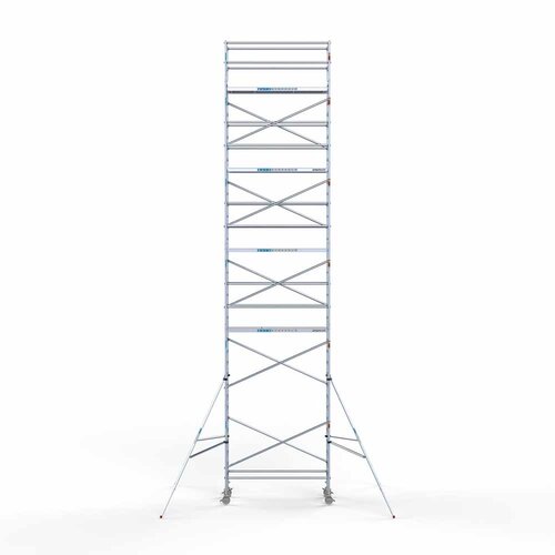 Andamio móvil completo 90 x 250 x 12,2 m de altura de trabajo Euroscaffold Andamio móvil completo 90 x 250 x 12,2 m de altura de trabajo