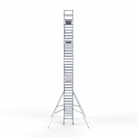 Euroscaffold Andamio móvil completo 90 x 250 x 12,2 m de altura de trabajo Euroscaffold Andamio móvil completo 90 x 250 x 12,2 m de altura de trabajo