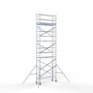 Euroscaffold Andamio móvil completo 75 x 250 x 9,2 m altura de trabajo Euroscaffold Andamio móvil completo 75 x 250 x 9,2 m altura de trabajo