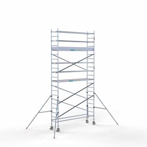 Euroscaffold Andamio móvil completo 75 x 305 x 7,2 m altura de trabajo Euroscaffold Andamio móvil completo 75 x 305 x 7,2 m altura de trabajo