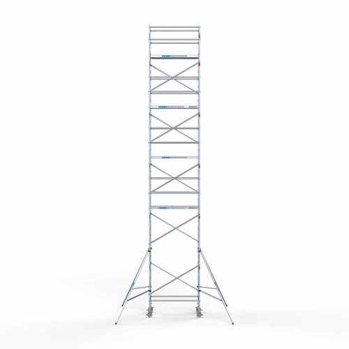 Andamio móvil completo 90 x 190 x 12,2 m de altura de trabajo Euroscaffold Andamio móvil completo 90 x 190 x 12,2 m de altura de trabajo