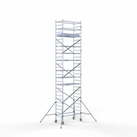 Euroscaffold Andamio móvil completo 90 x 190 x 9,2 m de altura de trabajo Euroscaffold Andamio móvil completo 90 x 190 x 9,2 m de altura de trabajo