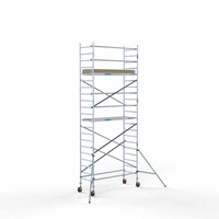Euroscaffold Andamio móvil básico 90 x 250 x 7,2 m de altura de trabajo
