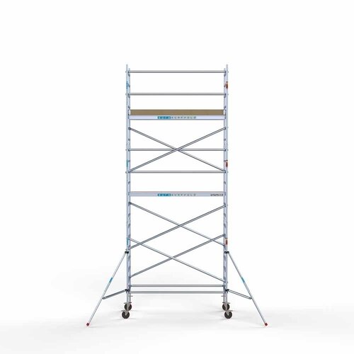 Andamio móvil básico 90 x 250 x 7,2 m de altura de trabajo Euroscaffold Andamio móvil básico 90 x 250 x 7,2 m de altura de trabajo