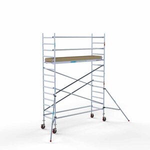 Euroscaffold Andamio móvil básico 90 x 305 x 5,2 m de altura de trabajo Andamio móvil básico 90 x 305 x 5,2 m de altura de trabajo