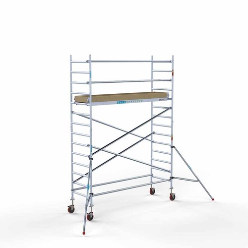 Andamio móvil básico 90 x 305 x 5,2 m de altura de trabajo Euroscaffold Andamio móvil básico 90 x 305 x 5,2 m de altura de trabajo