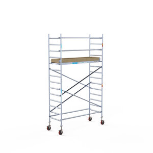 Euroscaffold Andamio móvil básico 90 x 250 x 5,2 m de altura de trabajo Andamio móvil básico 90 x 250 x 5,2 m de altura de trabajo