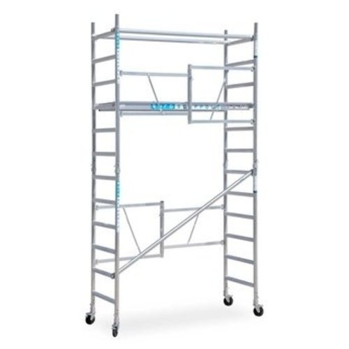 Andamios plegables 75x190x4,7 m altura de trabajo con ruedas regulables Euroscaffold Andamios plegables 75x190x4,7 m altura de trabajo con ruedas regulables