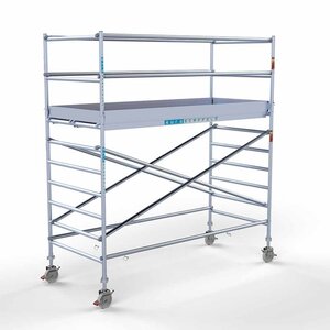 Euroscaffold Andamio rodante Estándar 135x250 4,2 m altura de trabajo Andamio rodante Estándar 135x250 4,2 m altura de trabajo