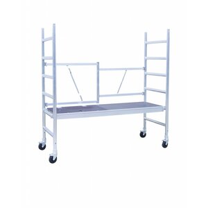 Euroscaffold Andamios plegables con plataforma con trampilla y ruedas de andamio móviles regulables Andamios plegables con plataforma con trampilla y ruedas de andamio móviles regulables