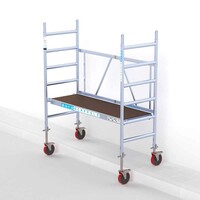 Euroscaffold Andamios plegables altura de trabajo 3 metros con ruedas regulables Euroscaffold Andamios plegables altura de trabajo 3 metros con ruedas regulables