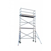 Euroscaffold Andamio móvil Euro con barandillas vario 75x190x6,2m de altura de trabajo