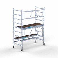 Euroscaffold Andamios plegables 90x190x4m altura de trabajo + plataforma 30 cm + extensión B