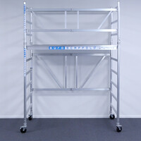 Euroscaffold Andamios plegables 90x190x4m altura de trabajo + plataforma 30 cm + extensión B