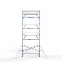 Euroscaffold Andamio móvil completo 135 x 305 x 9,2 m altura de trabajo incl. doble barandilla frontal Euroscaffold Andamio móvil completo 135 x 305 x 9,2 m altura de trabajo incl. doble barandilla frontal