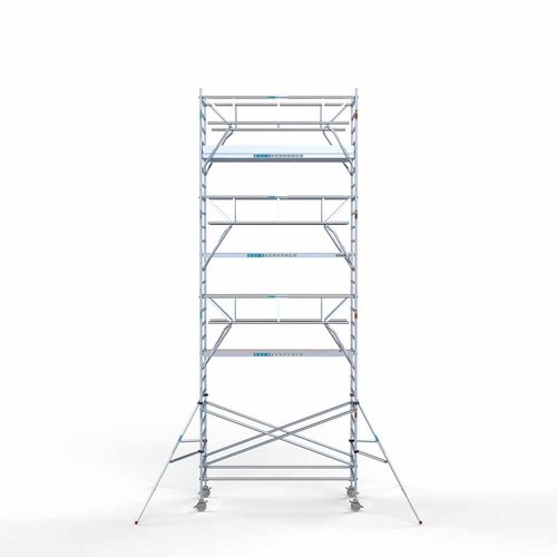Andamio móvil completo 135 x 305 x 9,2 m altura de trabajo incl. doble barandilla frontal Euroscaffold Andamio móvil completo 135 x 305 x 9,2 m altura de trabajo incl. doble barandilla frontal