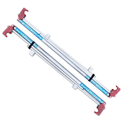 Remolque para andamios + andamio móvil Euro con barandillas delanteras vario 135x250x8,2m de altura de trabajo Euroscaffold Remolque para andamios + andamio móvil Euro con barandillas delanteras vario 135x250x8,2m de altura de trabajo