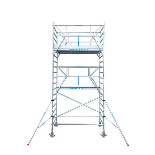 NUEVO! remolque para andamios + andamio rodante 135 x 250 x 12,2 m de altura de trabajo + barandillas simples delanteras Euroscaffold NUEVO! remolque para andamios + andamio rodante 135 x 250 x 12,2 m de altura de trabajo + barandillas simples delanteras