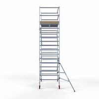 Euroscaffold Andamio rodante Base 135 x 250 x 6,2 m altura de trabajo con plataforma ligera Euroscaffold Andamio rodante Base 135 x 250 x 6,2 m altura de trabajo con plataforma ligera